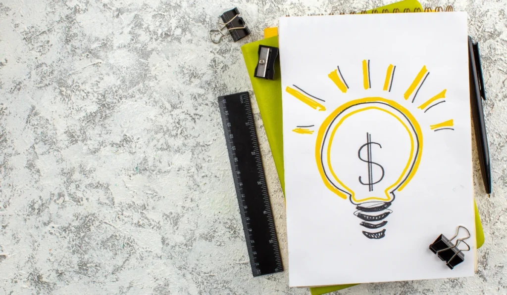 Dollar Sign Light Bulb Sketch