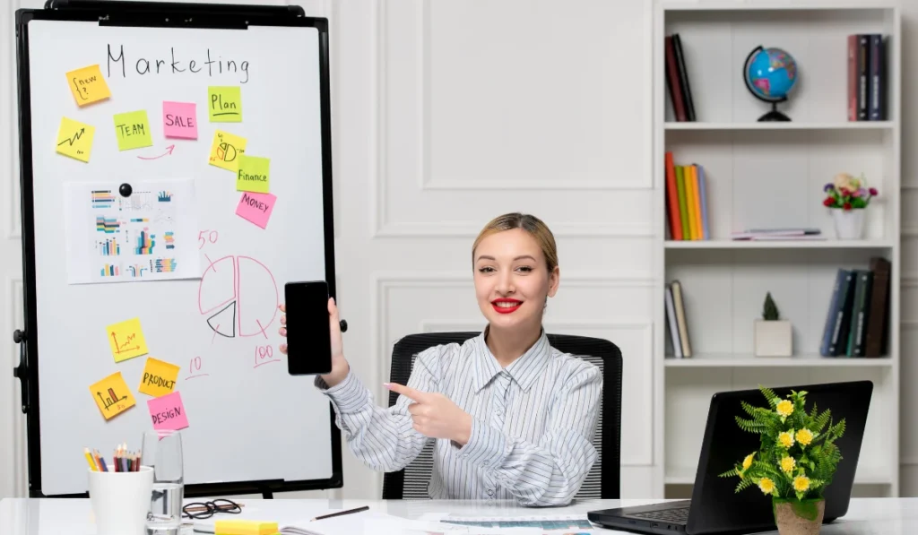 Woman at Desk with Laptop